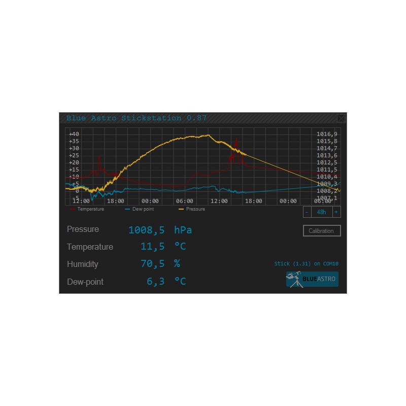 10Micron Estación meteorológica USB BlueAstro
