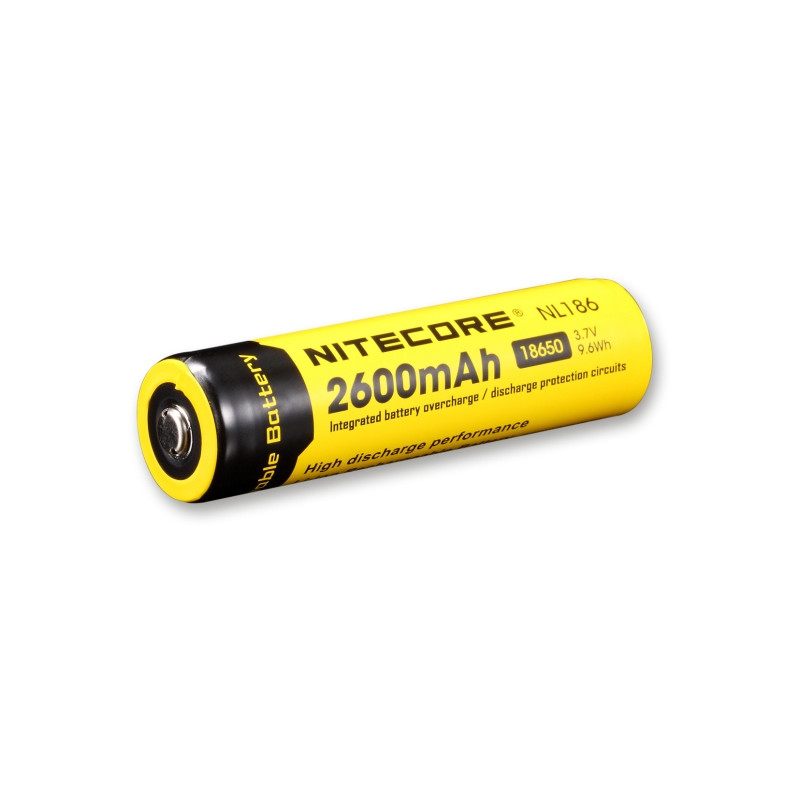 Nitecore 18650Li-ion battery, 2600mAh