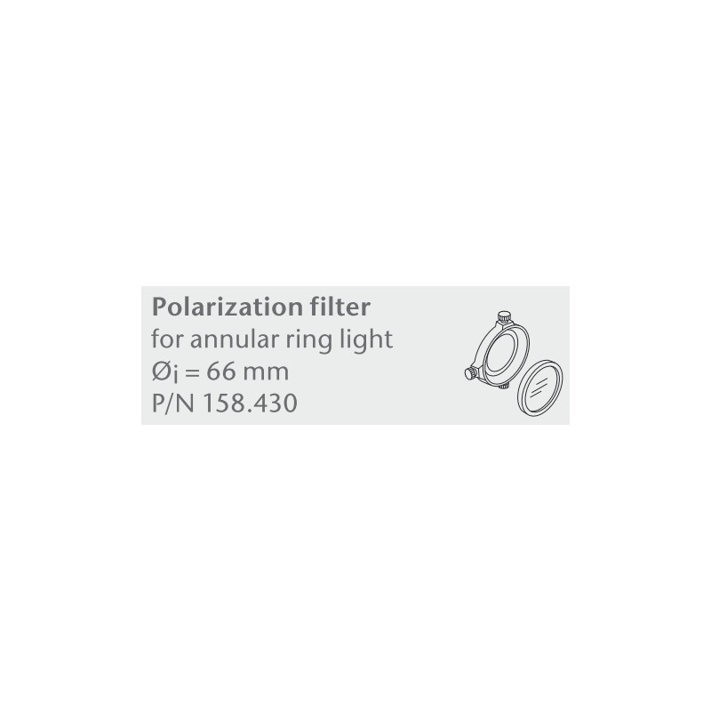 SCHOTT POl filter-set f. ring light stand.  Ø=66mm