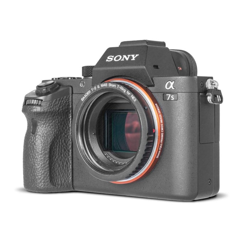 Baader camera adapter T-ring voor Sony E/NEX-bajonet met D52/M48- en T2-schroefdraad