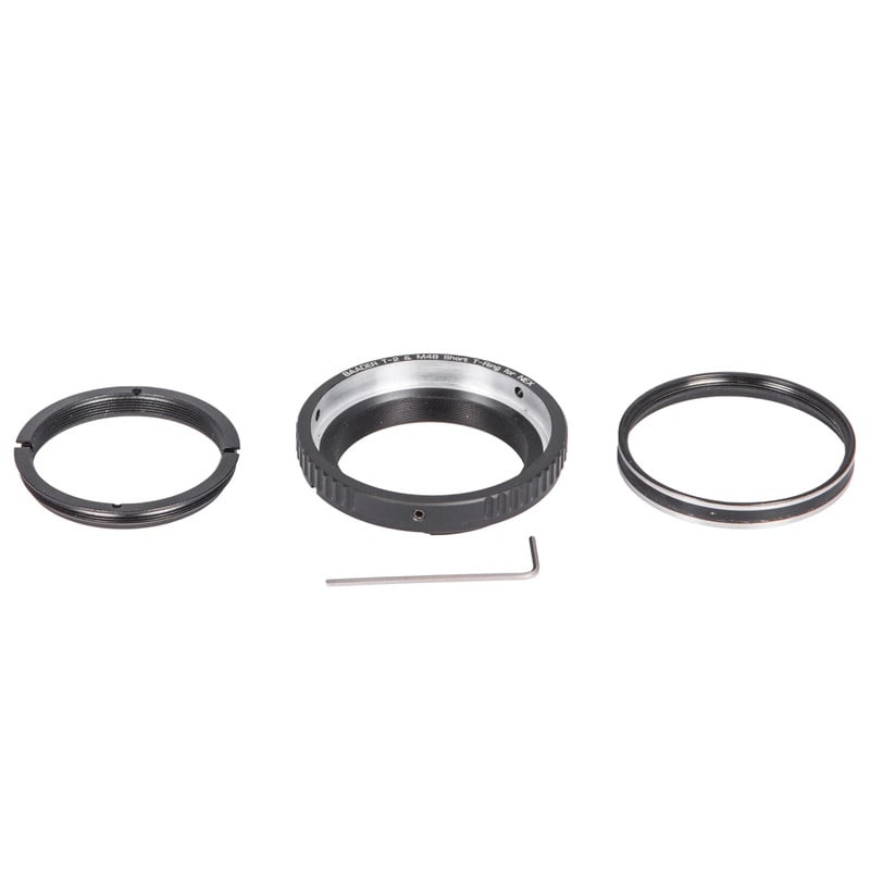 Baader Adattore fotocamera T-Ring per innesto Sony E/NEX con filettature D52/M48 e T2