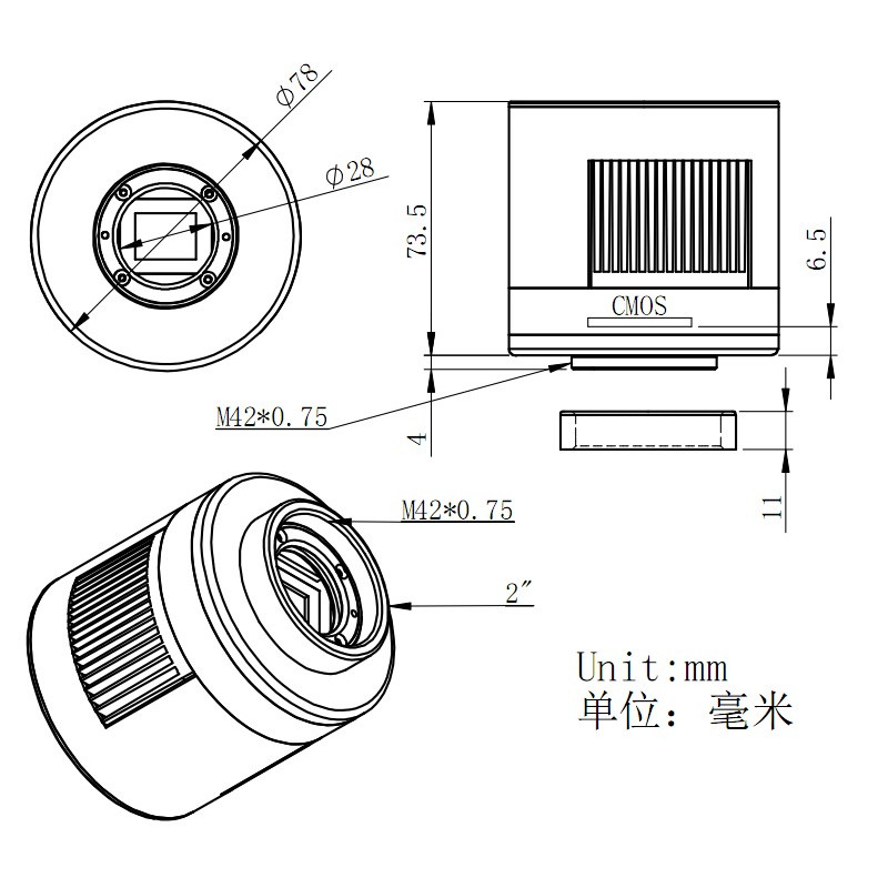 ZWO Camera ASI 1600 MM-Cool Mono + EFW7 + LRGB + Ha/SII/OIII-Set 36mm