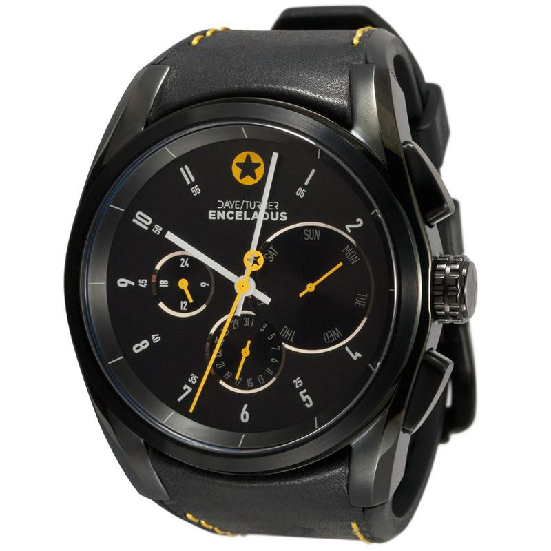 DayeTurner ENCELADUS Orologio da uomo analogico argento - cinturino in pelle nera