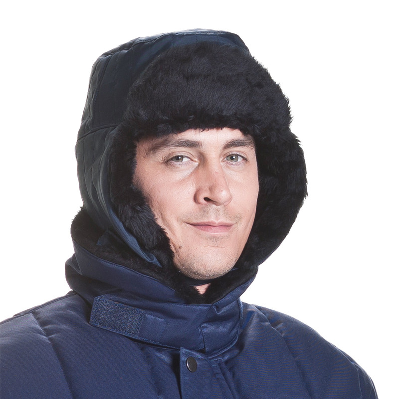ColdTex cold-protection fur hat, with earflaps, size XXL