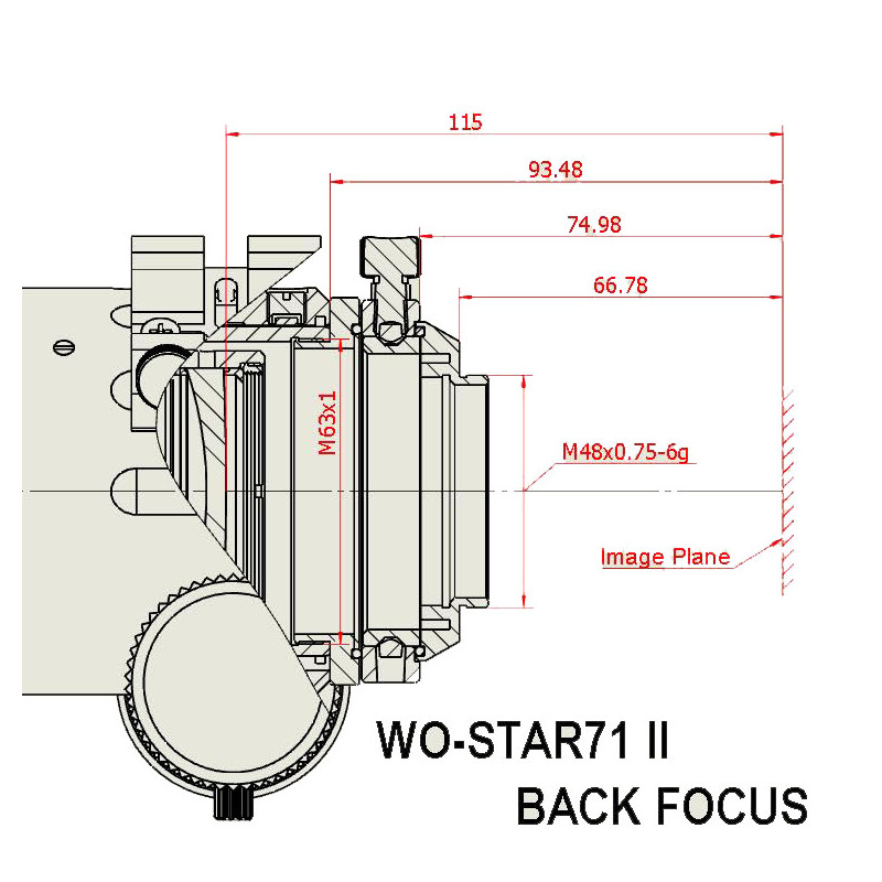 William Optics Apochromatic refractor AP 71/350 WO-Star 71 Gold OTA