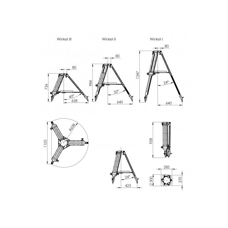 Berlebach Planet tripod for Vixen AXD mount