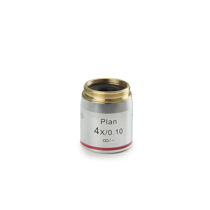 Euromex Objetivo DX.7204, 4x/0,10 Pli, plano, infinito, distancia de trabajo 30 mm (Delphi-X)