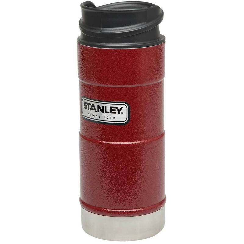 Vintage Stanley 16 oz /.5 Quart Stainless Steel Hot Cold Thermos. Red