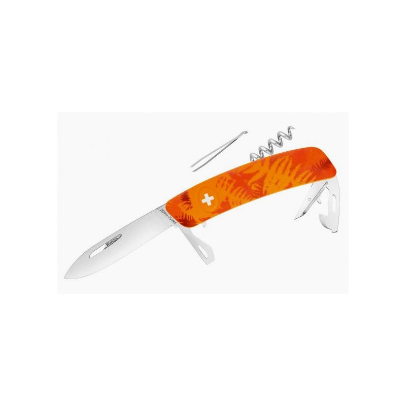 SWIZA Knives C03 Swiss Army Knife, FILIX Camo Fern Orange