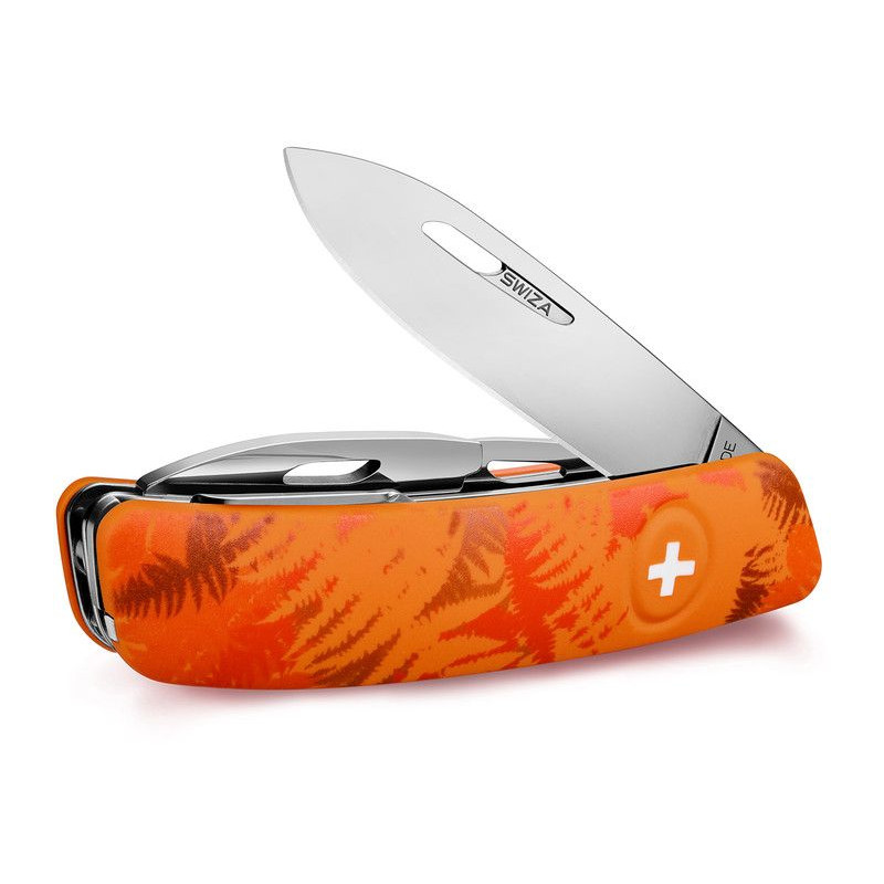 SWIZA Knives C03 Swiss Army Knife, FILIX Camo Fern Orange