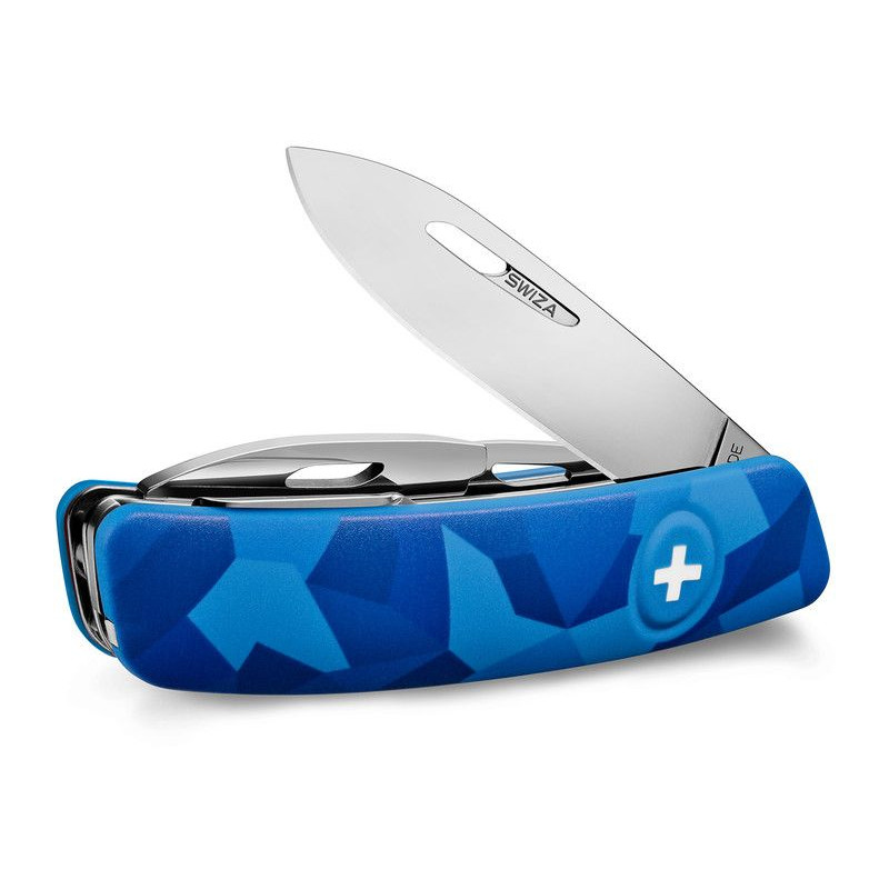 SWIZA Knives C03 Swiss Army Knife, LIVOR Camo Urban Blue