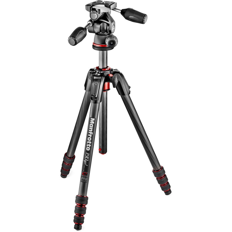 Manfrotto Carbon tripod MK190GOC4TB-3W with 3-way tilt unit