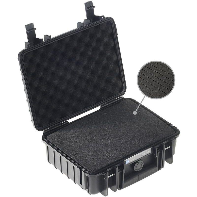 B+W Type 1000 case, black/foam lined