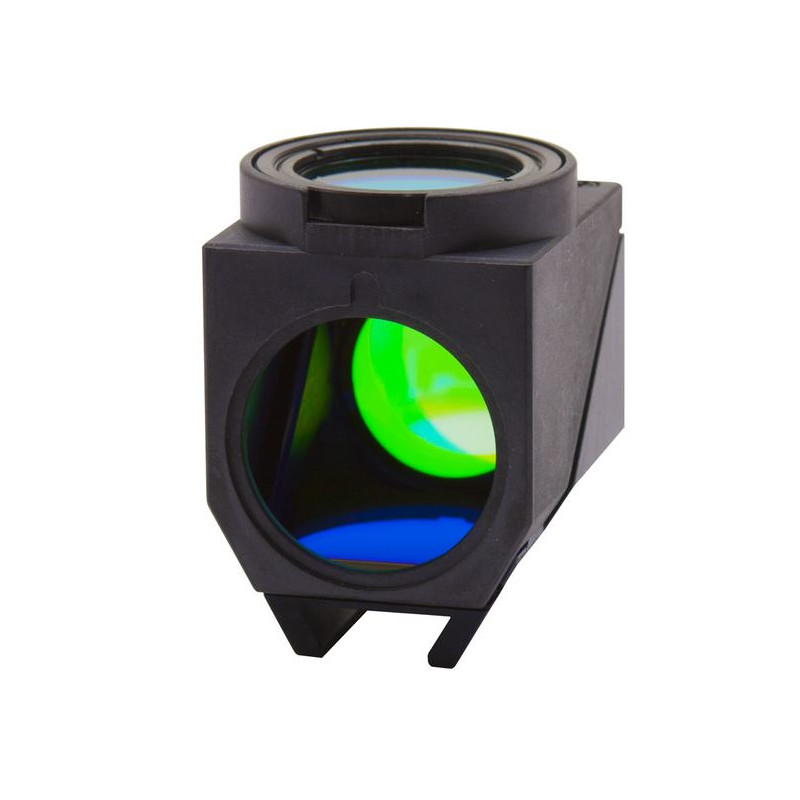 Optika Cubo de fluorescencia LED (LED + juego de filtros) para IM-3LD4, M-1232, LED violeta Emisión 405 nm, Filtro Ex 390-420, Dich 440, Em 450LP