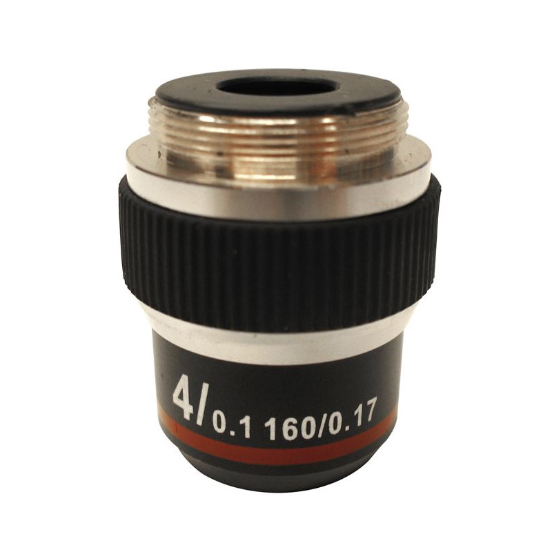 Optika 4X/0.10, high contrast microscope objective, M-137