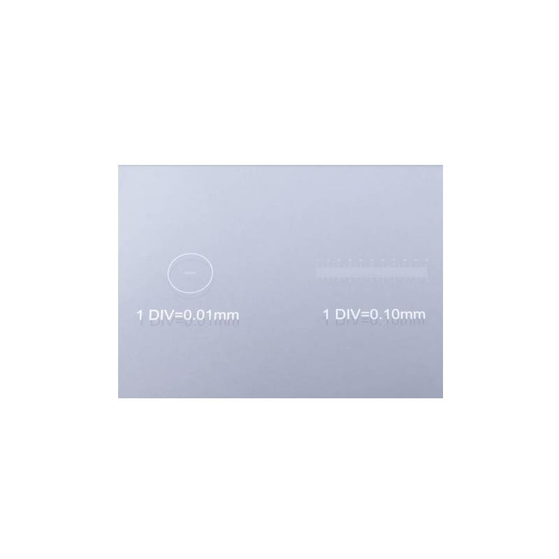Bresser Object micrometers Microscope slides with micrometer scales 1/10 & 1/100 mm