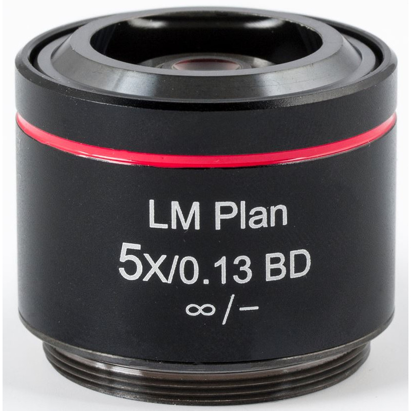 Motic Objetivo LM BD PL, CCIS, LM plan, achro, BD 5x/0.13, w.d.17.3mm (AE2000 MET)
