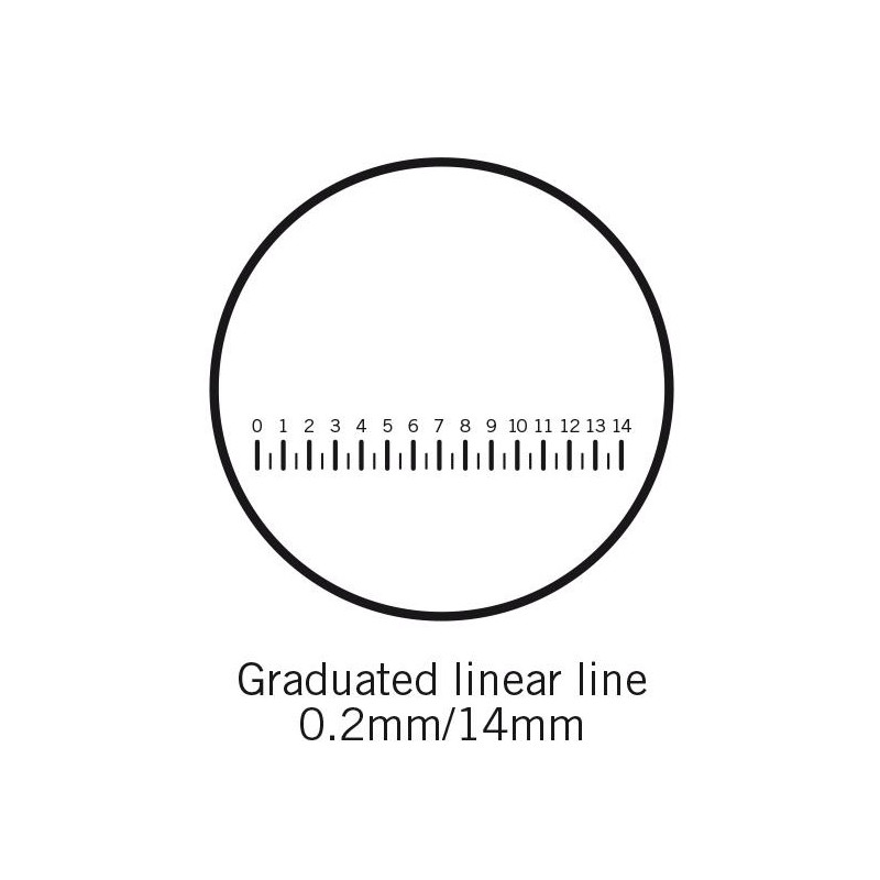 Motic Reticule scale (14mm in 70 divisions), (Ø25mm)