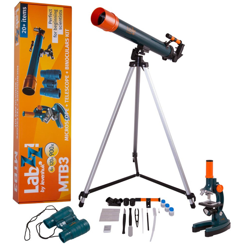 Levenhuk LabZZ MTB3 set: telescope, microscope and binoculars