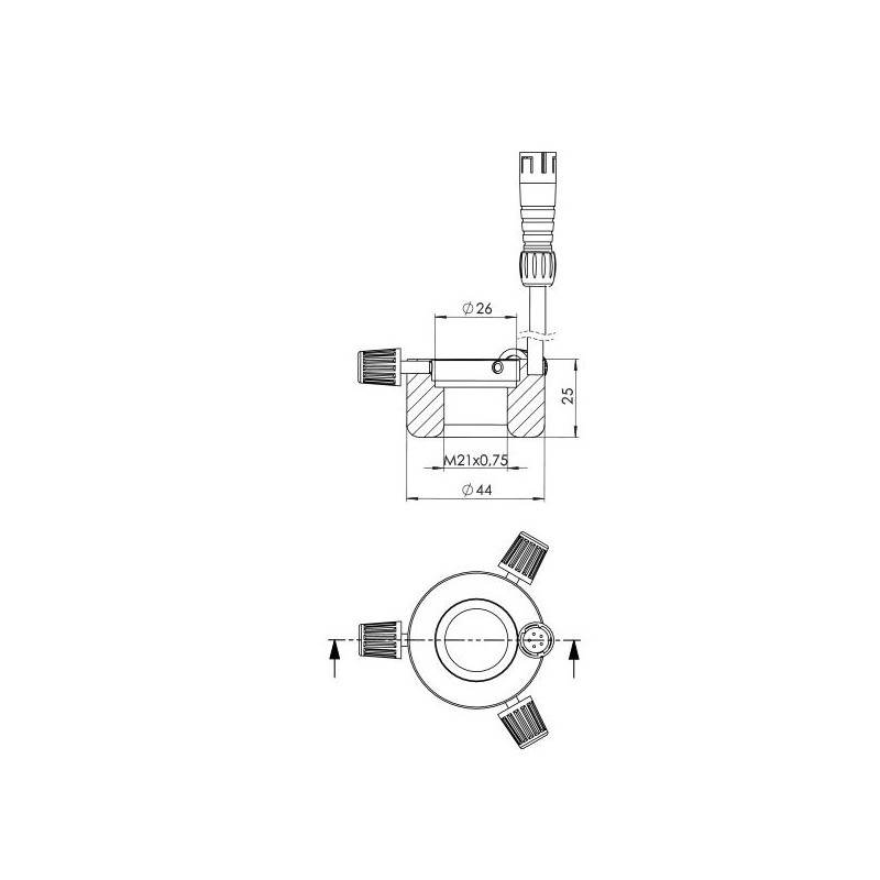 StarLight Opto-Electronics RL1-10-S4 A,  segment., amber (590 nm), Ø 20mm