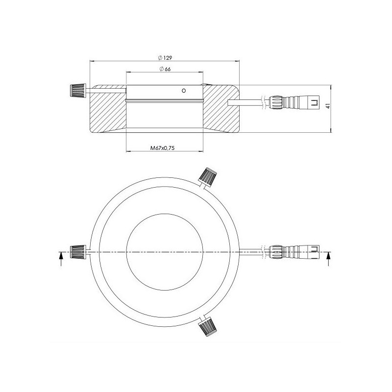 StarLight Opto-Electronics RL12-18f R, floodlight, red (625nm), Ø 66mm