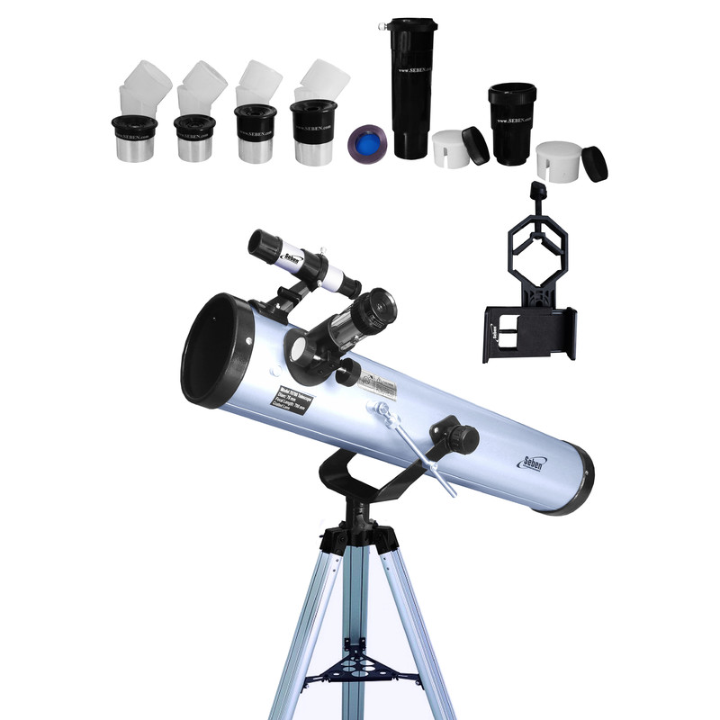 Seben 76-700 Reflector Telescoop Big Pack + Smartphone adapter DKA5