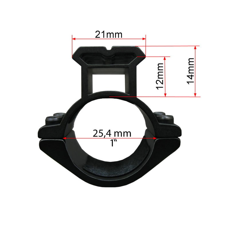 Seben 21mm Weaver Picatinny Rail Adapter Barrel Mount 25.4mm Rifle Scope RSM03