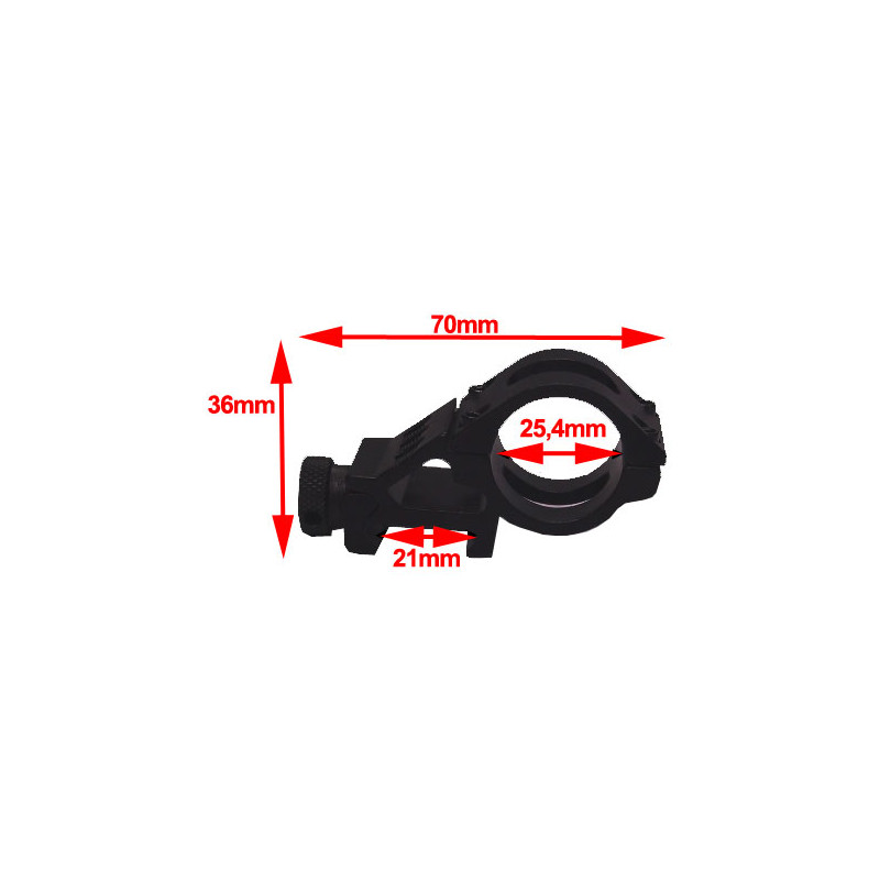 Seben Miras telescópicas Montaje a 45° 25,4 mm (1") 21 mm Weaver Picatinny Caza RSM08