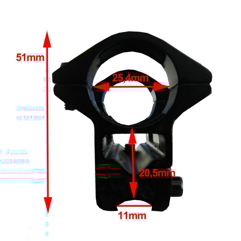 Seben Riflescope Mount 25.4mm (1") One-piece 11mm rail RSM11