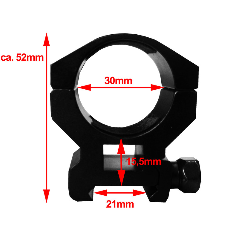 Seben Montura Visor 30mm Weaver Picatinny 21mm Riel Caza Rifle Scope Mount RSM13