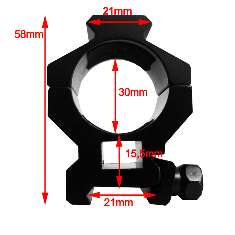 Seben Attacco Ottica 30mm Picatinny 21mm Slitta Rifle Scope Mount RSM14