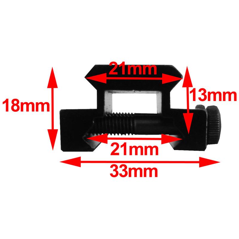 Seben RSM15 weaver-/picatinny-railverhoging kort (21 mm) voor richtkijkermontering