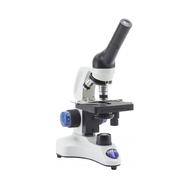 Optika Microscopio B-20CR, monocular, LED, con baterías recargables