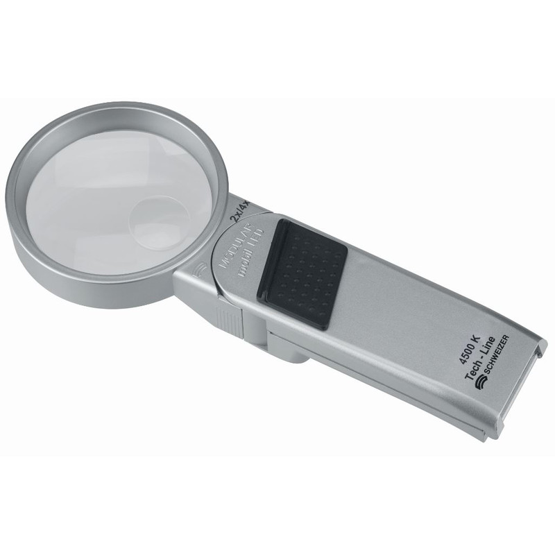 2X / 4X Magnifiers With Plastic Handle Light Loupe