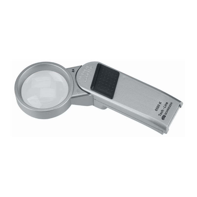 Schweizer Magnifying glass Lupe Tech-Line MODULAR 4x/Ø55mm, asphärisch, 6500K