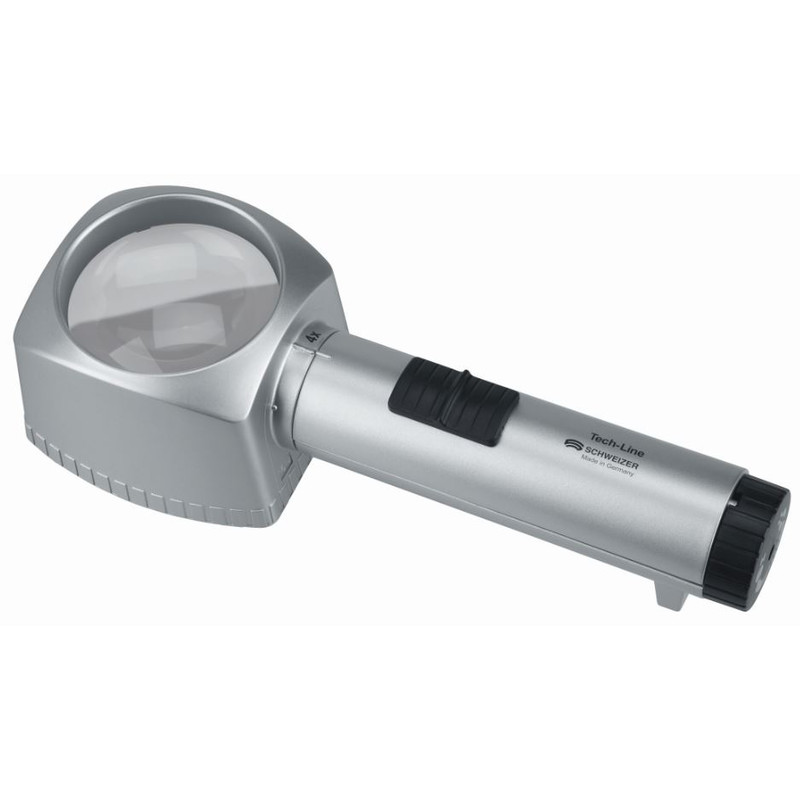 Schweizer Magnifying glass Tischleuchtlupe Tech-Line 6500K, 4x/Ø55mm, asphärisch