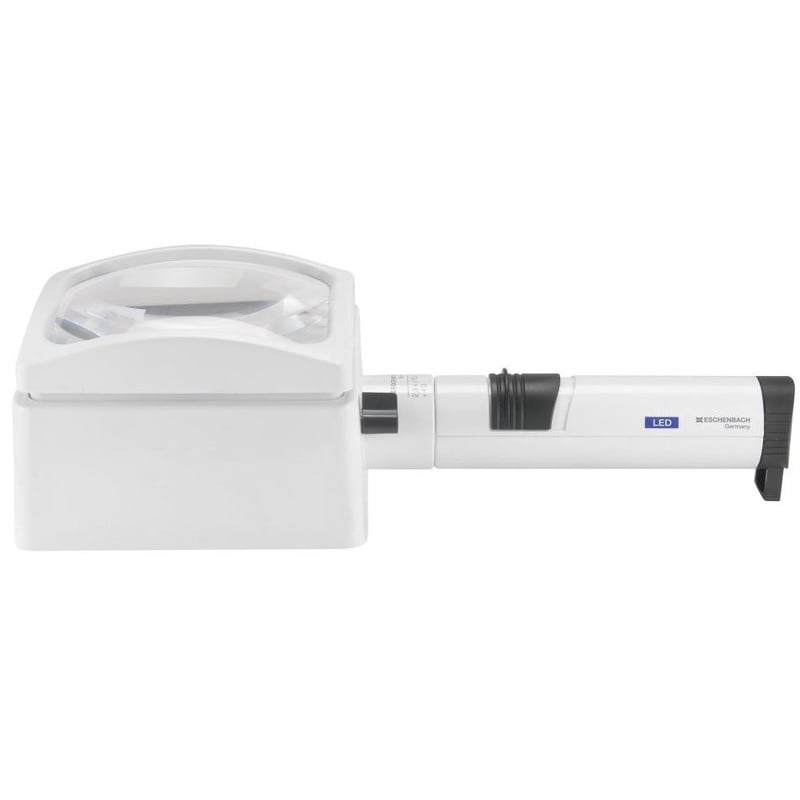 Eschenbach Magnifying glass LED illuminated magnifier, system varioPLUS, 100x50mm, 3.9X
