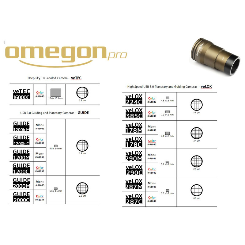 Omegon Camera GUIDE 1200 M Mono