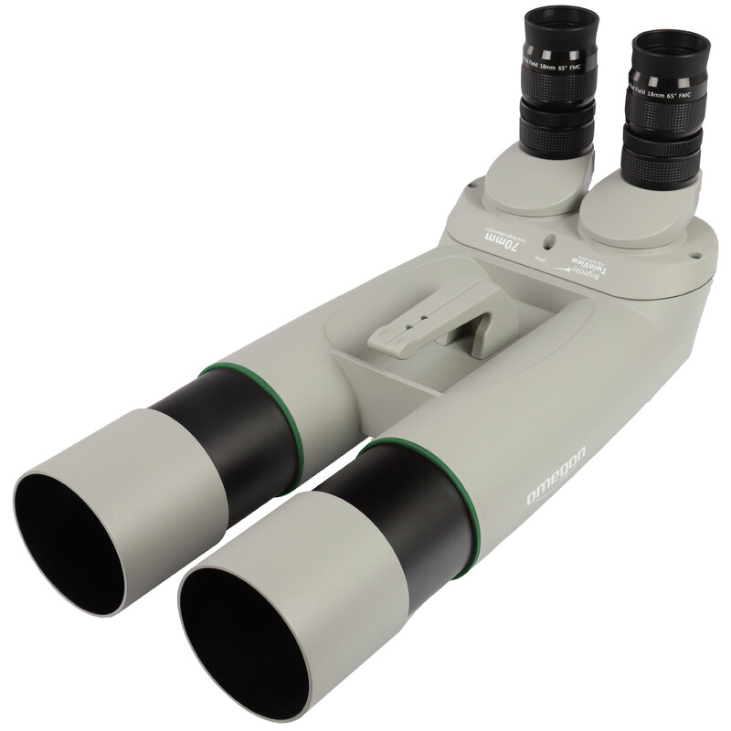 Omegon Brightsky 22x70 90° binoculars including Neptune fork mount with centre column and tripod