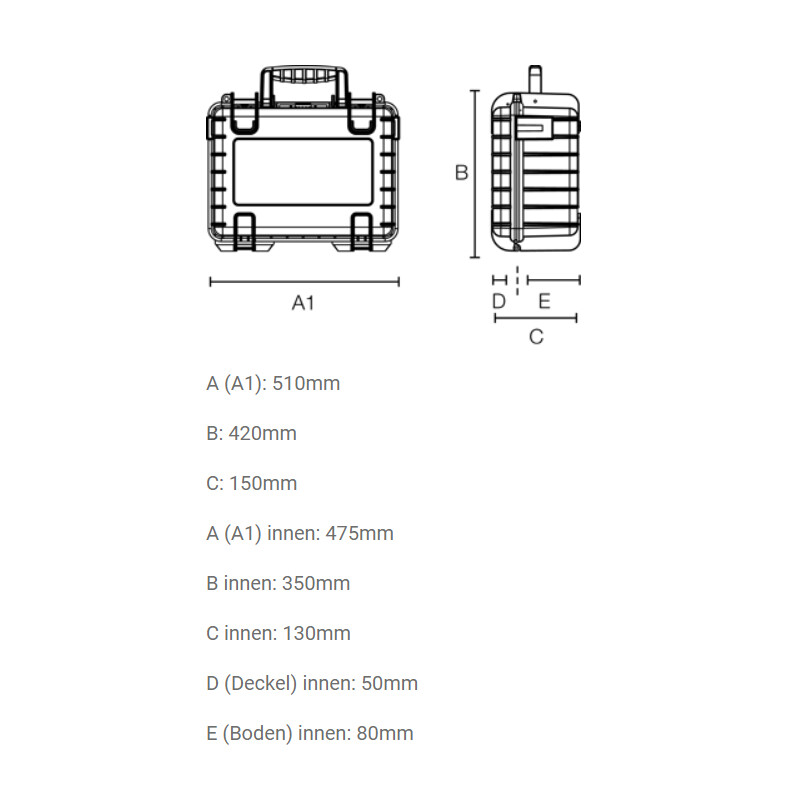 B+W Type 6040 black/ foam lined