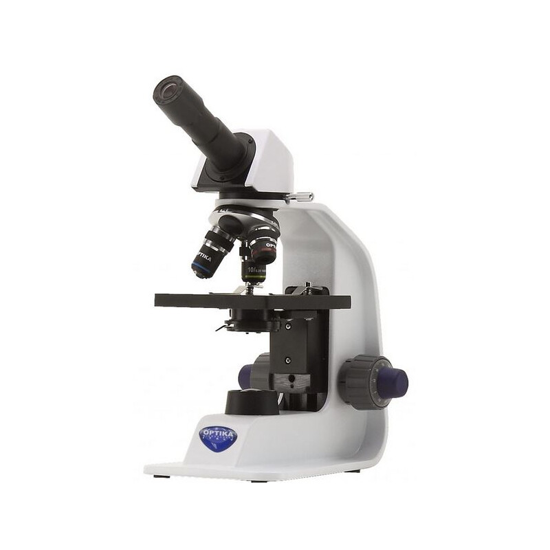 Optika Microscope B-151R-PL, mono, DIN, plan, akku,40x-400x, LED 1W