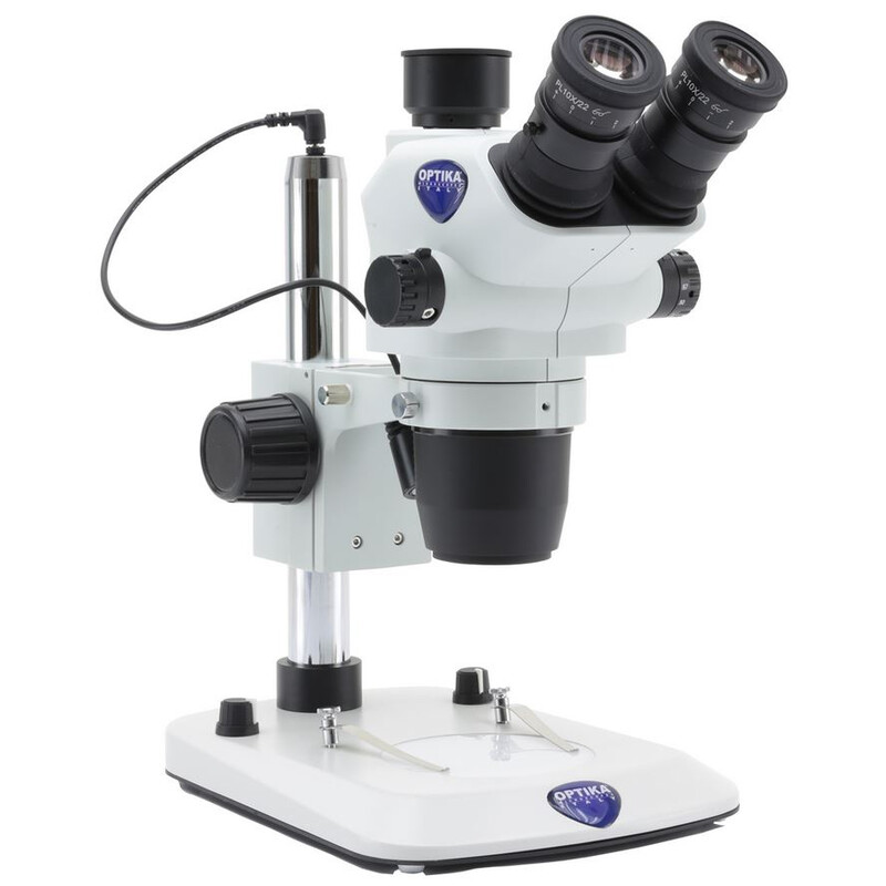 Optika Stereo zoom microscoop SZO-4, trino, 6.7-45x, Zuilen, Invallend en Doorgelaten licht