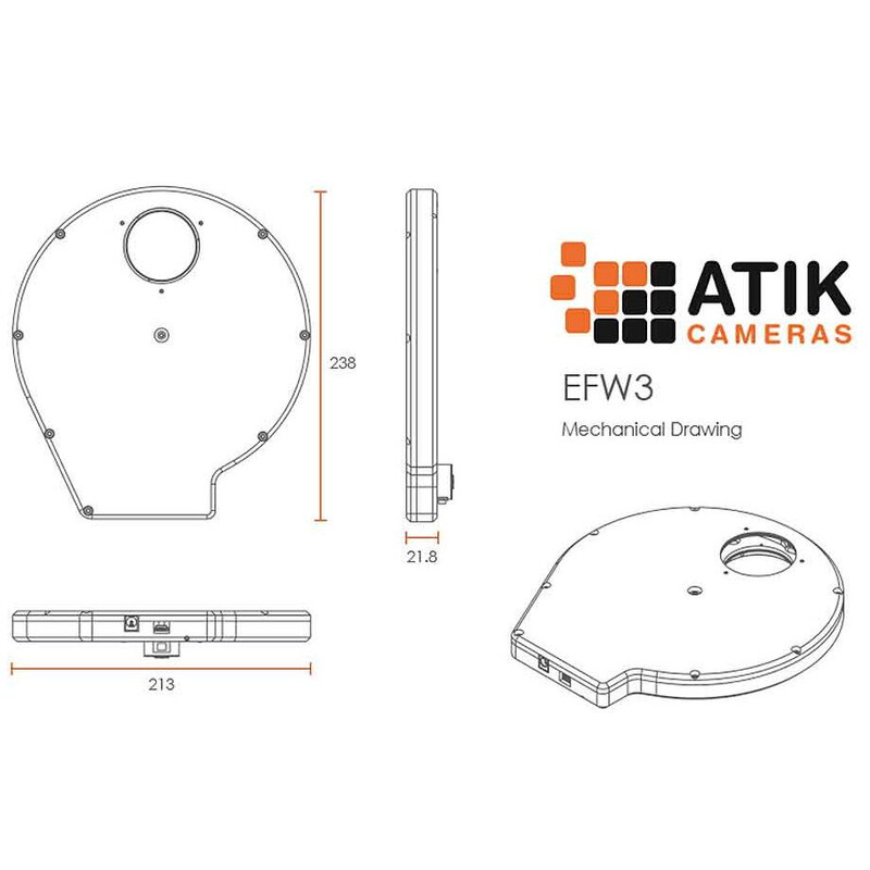 Atik EFW3 7x 2" Ruota portafiltri elettronica