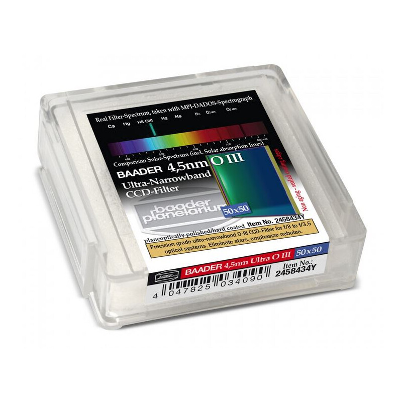 Baader Filtro CCD Ultra-Narrowband 4.5nm OIII 50x50mm
