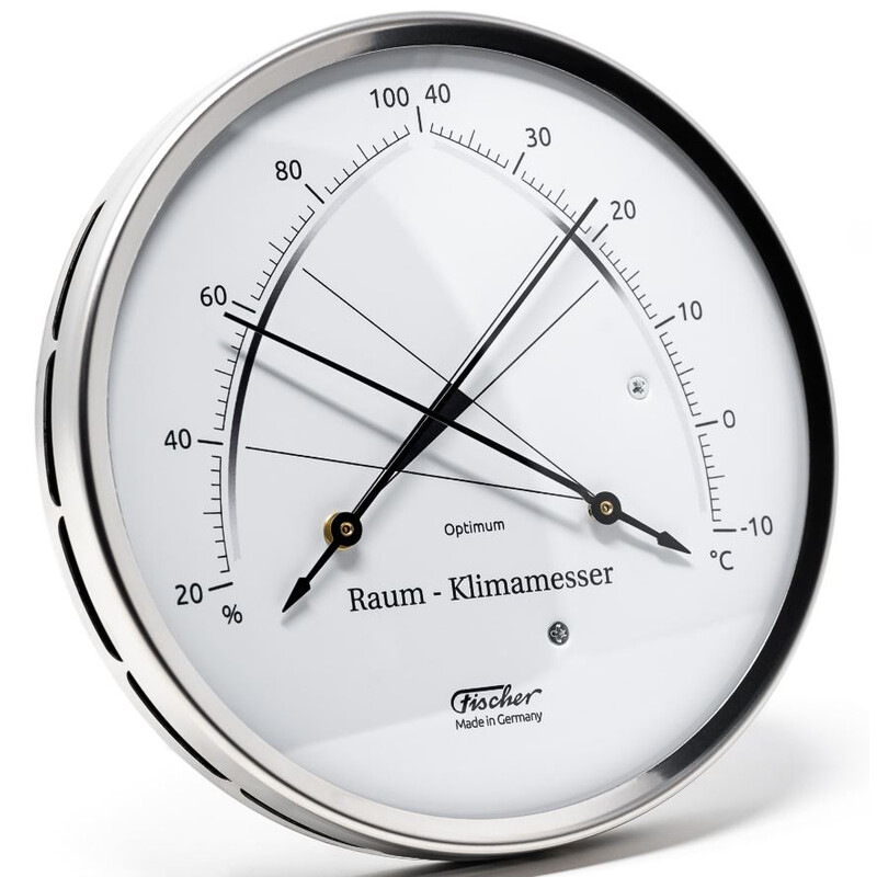 Fischer Weerstation Ruimteklimaatmeter Roestvrij staal synthetisch