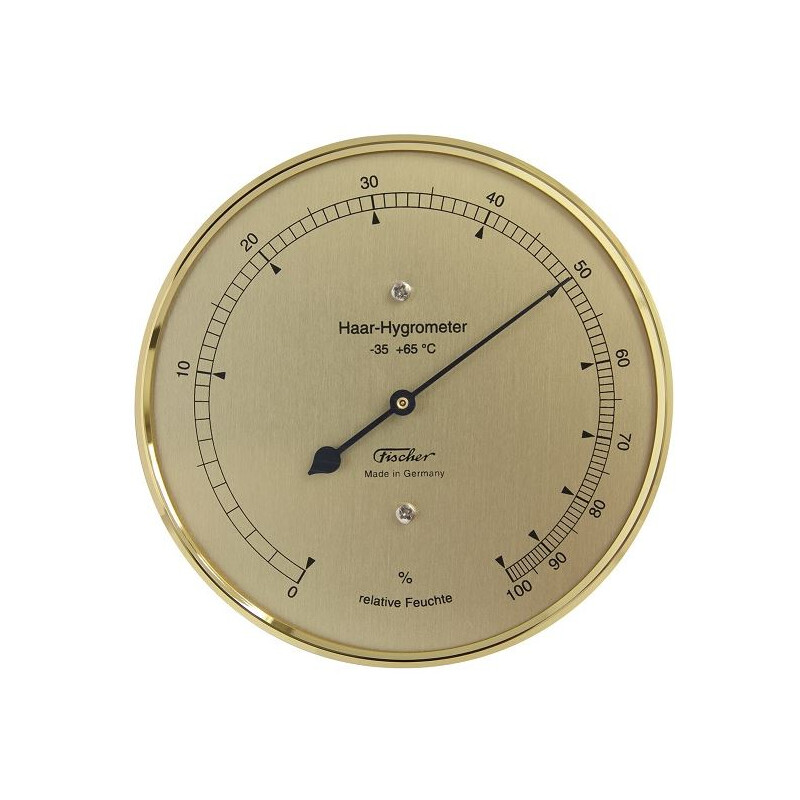 Fischer Weerstation Messing haarhygrometer