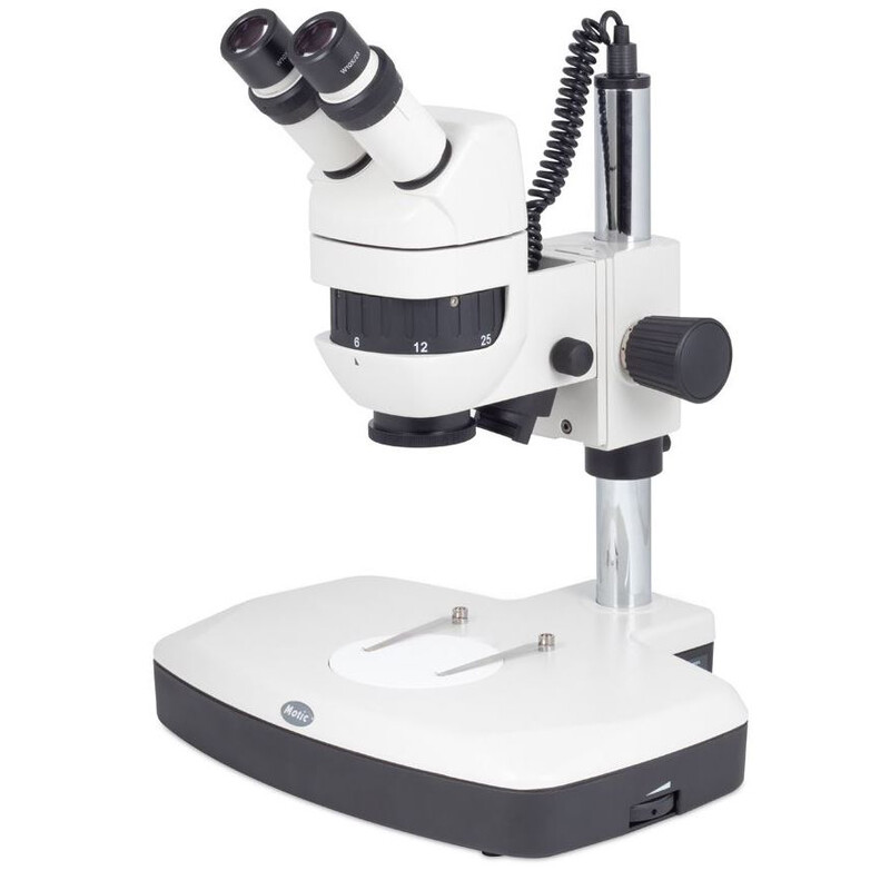Motic Microscopio stereo zoom K-400 L, binoculare, CMO, 6x-50x