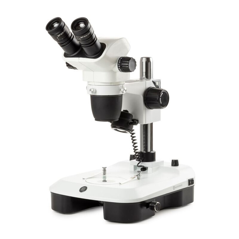 de studie bedriegen lid Euromex Stereo zoom microscope NZ.1702-M, 6.5-55x, Säule, Auf-u.  Durchlicht, bino, Spiegel f.
