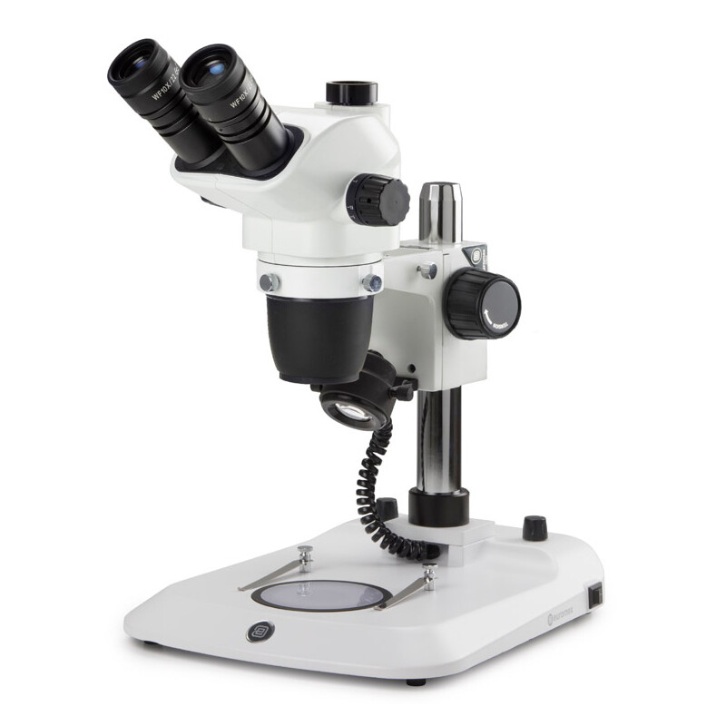 Euromex Stereo zoom microscope NZ.1903-P, 6.7-45x, Säule,  Auf-u. Durchlicht, trino