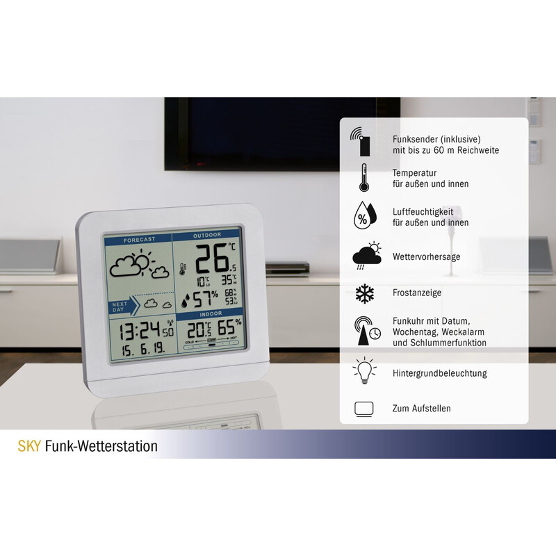 TFA Sky draadloos weerstation wit